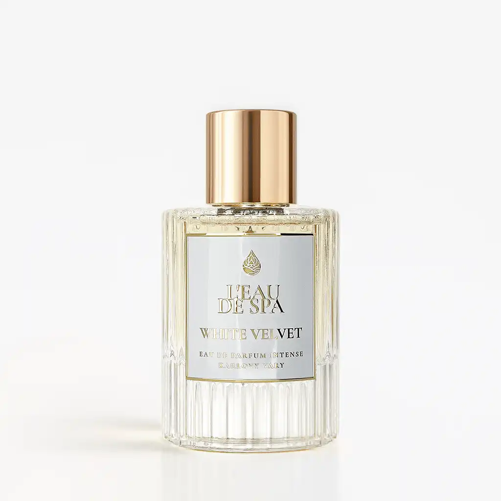 WHITE VELVET 50ml luxury niche perfume bottle from Karlovy Vary – exclusive powdery floral fragrance gift